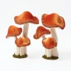Mrs. Alice Tall Orange Glitter Mushrooms (Pair)< Year-round Decorations