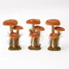 Mrs. Alice Tall Orange Velvet Mushrooms (Set of 3)< Year-round Decorations | Autumn Decorations