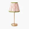 Mrs. Alice Tall Rechargeable Lamp with Pink & Green Ikat Shade (18cm)< Rechargeable Table Lamps
