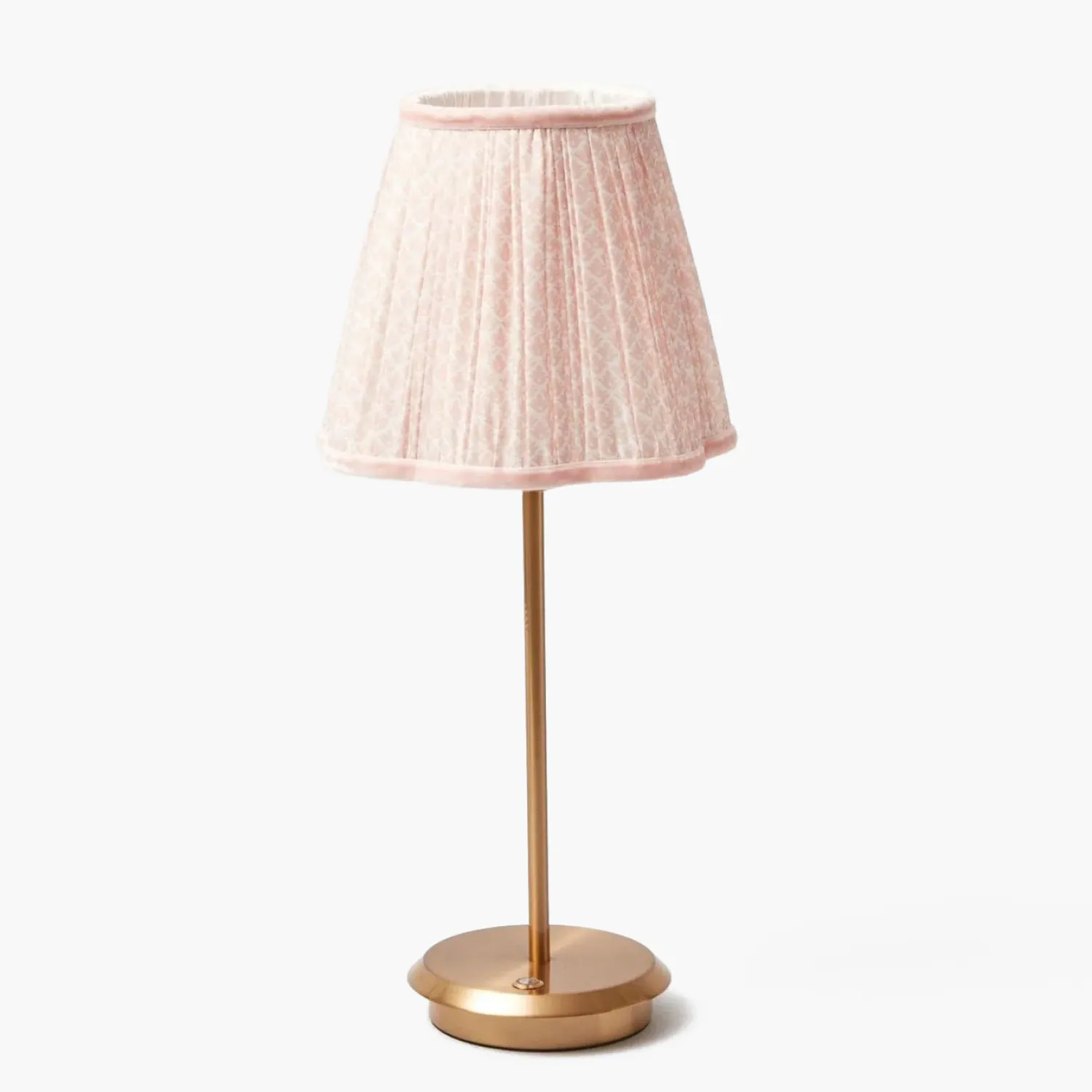 Mrs. Alice Tall Rechargeable Lamp with Pink Lotus Shade (18cm)< Rechargeable Table Lamps