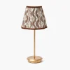 Mrs. Alice Tall Rechargeable Lamp with Chocolate Ikat Shade (18cm)< Rechargeable Table Lamps