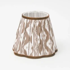 Mrs. Alice Tall Rechargeable Lamp with Chocolate Ikat Shade (18cm)< Rechargeable Table Lamps