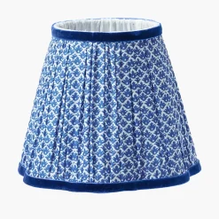 Mrs. Alice Tall Rechargeable Lamp with Cobalt Lotus Shade (18cm)< Rechargeable Table Lamps