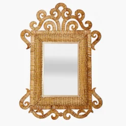 Mrs. Alice The Grand Rattan Mirror< Mirrors