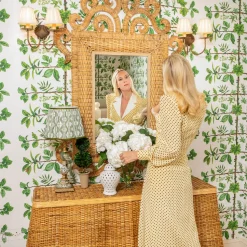 Mrs. Alice The Grand Rattan Mirror< Mirrors