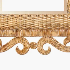 Mrs. Alice The Grand Rattan Mirror< Mirrors