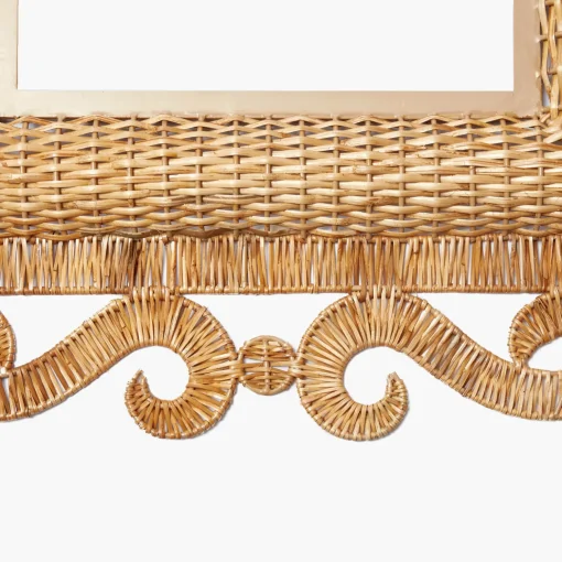 Mrs. Alice The Grand Rattan Mirror< Mirrors