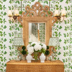 Mrs. Alice The Grand Rattan Mirror< Mirrors