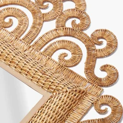 Mrs. Alice The Grand Rattan Mirror< Mirrors