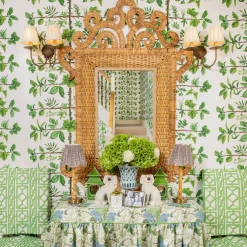 Mrs. Alice The Grand Rattan Mirror< Mirrors