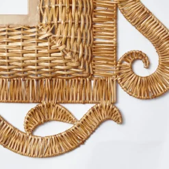 Mrs. Alice The Grand Rattan Mirror< Mirrors