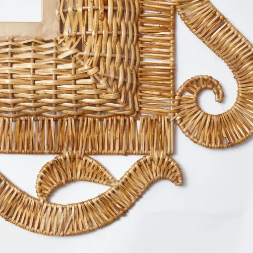 Mrs. Alice The Grand Rattan Mirror< Mirrors