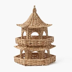 Mrs. Alice Thea Rattan Pagoda Lantern - 30cm< Year-round Decorations | Spring Decorations