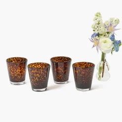 Mrs. Alice Tortoiseshell Glasses (Set of 4)< Summer Glassware | Glasses