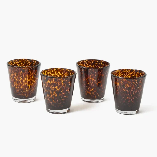Mrs. Alice Tortoiseshell Glasses (Set of 4)< Summer Glassware | Glasses