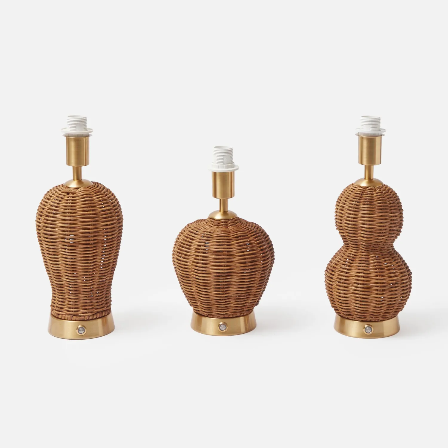 Mrs. Alice Trio of Rechargeable Rattan Lamps< Rechargeable Table Lamps | Lamp Stands