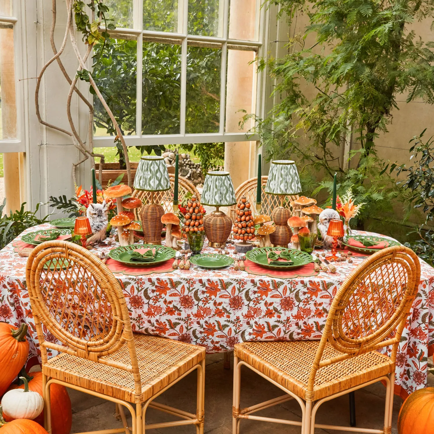 Mrs. Alice Trio of Rechargeable Rattan Lamps< Rechargeable Table Lamps | Lamp Stands