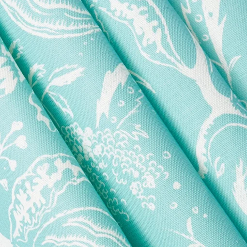 Mrs. Alice Turquoise Chelsea Square Fabric< Serena Fresson Fabrics