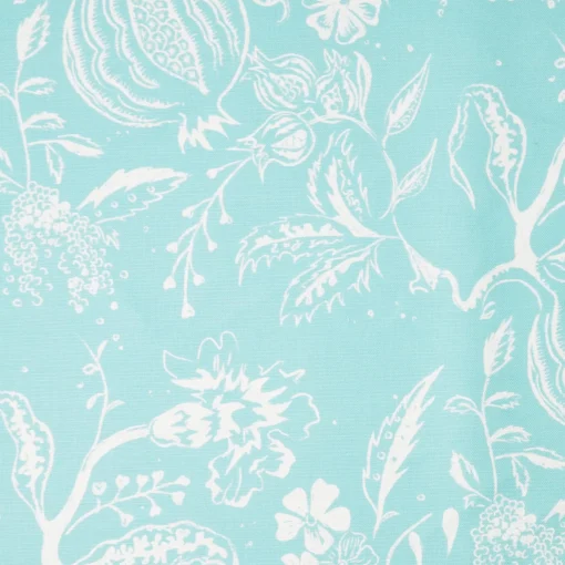 Mrs. Alice Turquoise Chelsea Square Fabric< Serena Fresson Fabrics