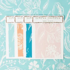 Mrs. Alice Turquoise Chelsea Square Fabric< Serena Fresson Fabrics