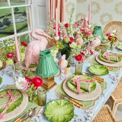 Mrs. Alice Valérie Green & Pink Napkins (Set of 4)< Napkins | Mrs. Alice Monogram