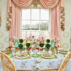 Mrs. Alice Valérie Green & Pink Napkins (Set of 4)< Napkins | Mrs. Alice Monogram