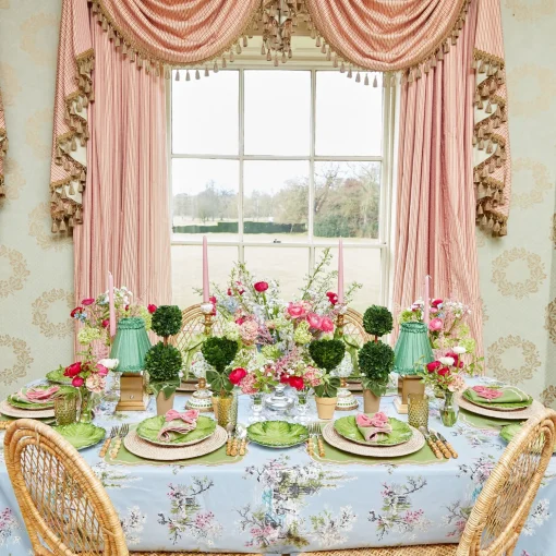 Mrs. Alice Valérie Green & Pink Napkins (Set of 4)< Napkins | Mrs. Alice Monogram