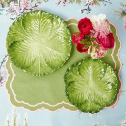 Mrs. Alice Valérie Green & Pink Placemats (Set of 4)< Placemats