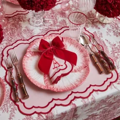 Mrs. Alice Valérie Pink Placemats & Napkins (Set of 4)< Table Linen Sets | Mrs. Alice Monogram