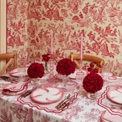 Mrs. Alice Valérie Pink Placemats & Napkins (Set of 4)< Table Linen Sets | Mrs. Alice Monogram