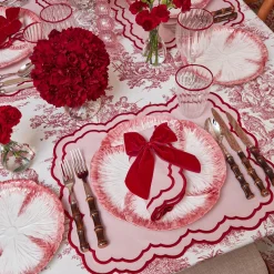 Mrs. Alice Valérie Pink Placemats & Napkins (Set of 4)< Table Linen Sets | Mrs. Alice Monogram