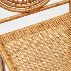 Mrs. Alice Vivienne Rattan Chair with Ikat Seat Pad Cushion< Furniture | Furniture