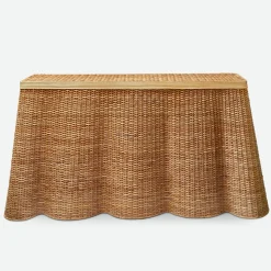 Mrs. Alice Vivienne Rattan Scalloped Console Table< Furniture | Furniture