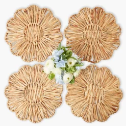 Mrs. Alice Water Hyacinth Placemats (Set of 4)< Summer Table Linen | Placemats