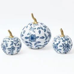 Mrs. Alice White Chinoiserie Tole Pumpkin Family< Autumn Decorations