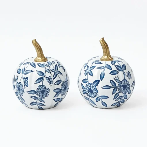 Mrs. Alice White Chinoiserie Tole Pumpkin (Pair)< Autumn Decorations