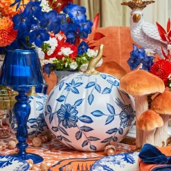 Mrs. Alice White Chinoiserie Tole Pumpkin Family< Autumn Decorations