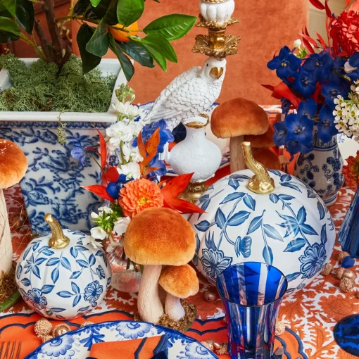 Mrs. Alice White Chinoiserie Tole Pumpkin Family< Autumn Decorations
