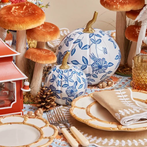 Mrs. Alice White Chinoiserie Tole Pumpkin Family< Autumn Decorations