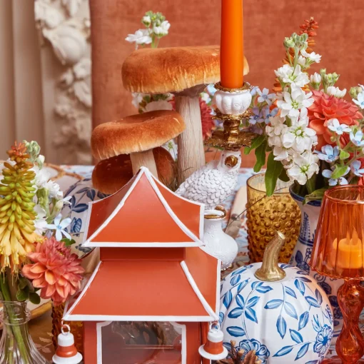 Mrs. Alice White Chinoiserie Tole Pumpkin Family< Autumn Decorations