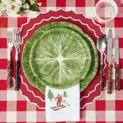 Mrs. Alice White Embroidered Skier Napkins (Set of 4)< Napkins