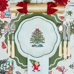 Mrs. Alice White Hand Embroidered Father Christmas Napkins (Set of 4)< Napkins