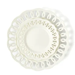 Mrs. Alice White Lace Dinner & Starter Plates (Set of 8)< Crockery Sets