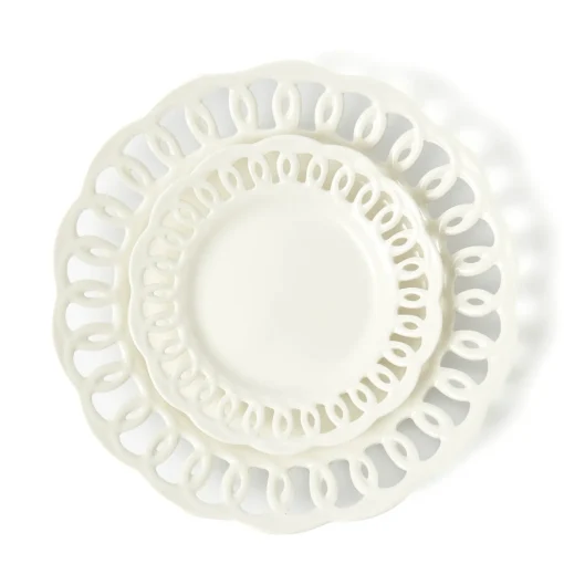 Mrs. Alice White Lace Dinner & Starter Plates (Set of 8)< Crockery Sets
