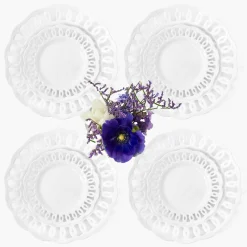 Mrs. Alice White Lace Dinner & Starter Plates (Set of 8)< Crockery Sets