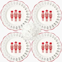 Mrs. Alice White Lace Nutcracker Dinner Plates (Set of 4)< Dinner Plates | Crockery Sets
