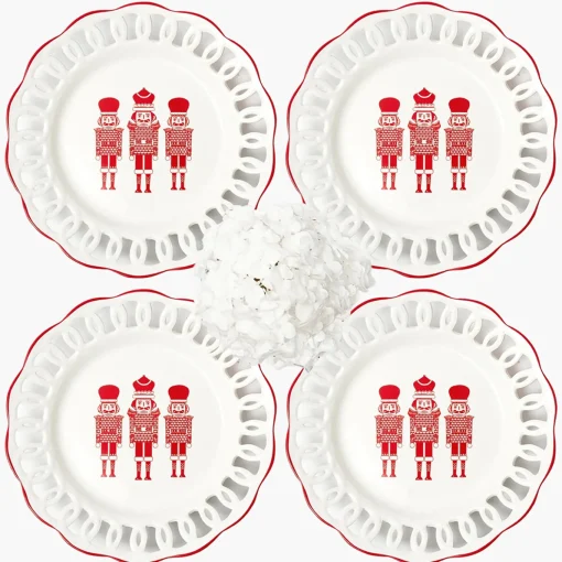 Mrs. Alice White Lace Nutcracker Dinner Plates (Set of 4)< Dinner Plates | Crockery Sets