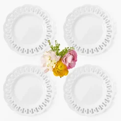 Mrs. Alice White Lace Starter Plates (Set of 4)< Starter Plates | Crockery Sets