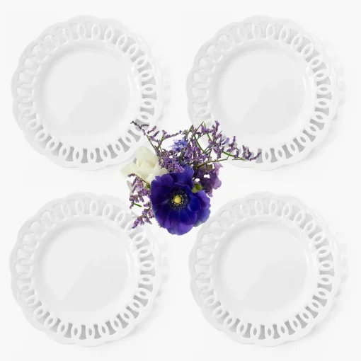 Mrs. Alice White Lace Starter Plates (Set of 4)< Starter Plates | Crockery Sets