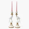 Mrs. Alice White Parrot Candle Holder (Pair)< Summer Glassware | Summer Candleware